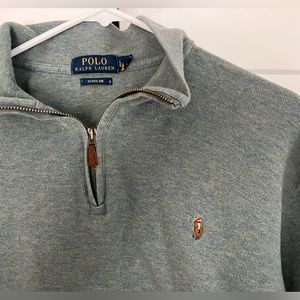 Blue/green estate rib polo